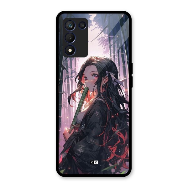 Cute Nezuko Glass Back Case for Realme 9 5G Speed