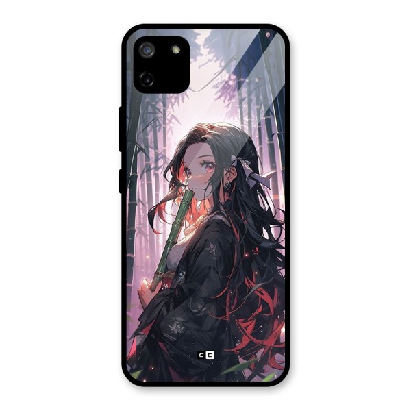 Cute Nezuko Glass Back Case for Realme C11