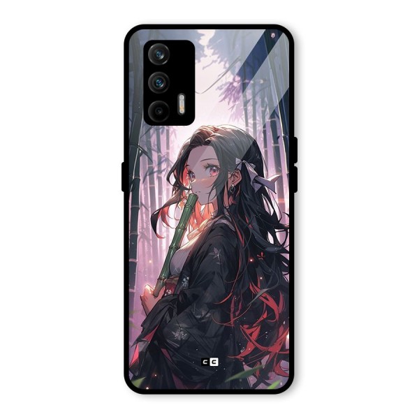 Cute Nezuko Glass Back Case for Realme GT 5G