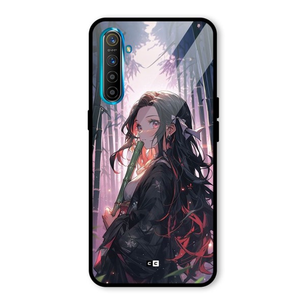 Cute Nezuko Glass Back Case for Realme X2