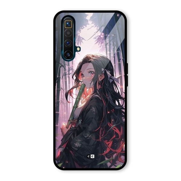 Cute Nezuko Glass Back Case for Realme X3 SuperZoom