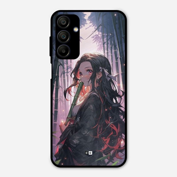 Cute Nezuko Metal Back Case for Galaxy A15 5G