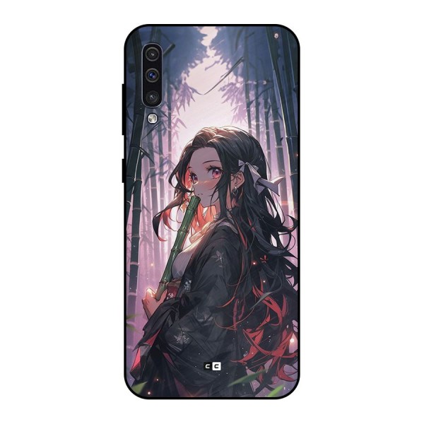 Cute Nezuko Metal Back Case for Galaxy A50s