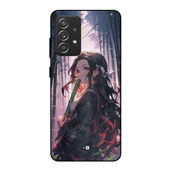 Cute Nezuko Metal Back Case for Galaxy A52