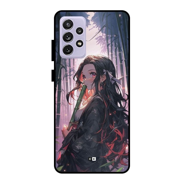 Cute Nezuko Metal Back Case for Galaxy A72