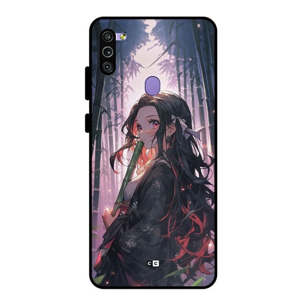 Cute Nezuko Metal Back Case for Galaxy M11