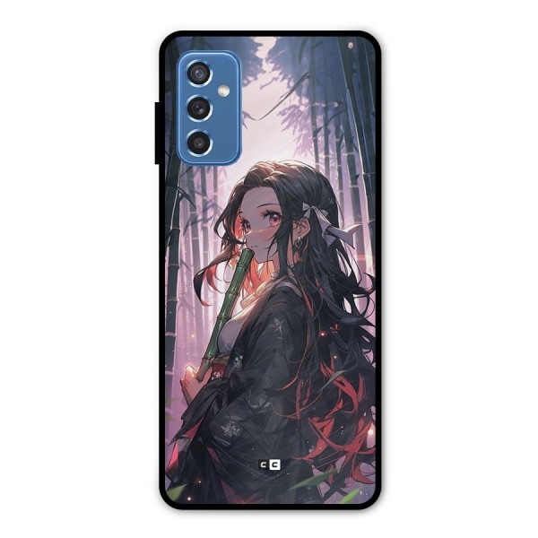 Cute Nezuko Metal Back Case for Galaxy M52 5G