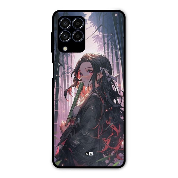 Cute Nezuko Metal Back Case for Galaxy M53 5G