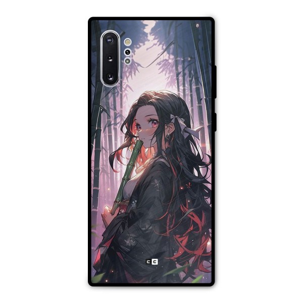 Cute Nezuko Metal Back Case for Galaxy Note 10 Plus