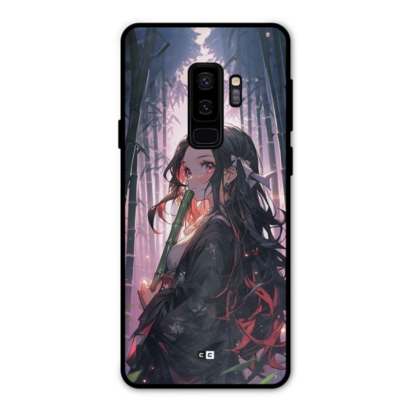 Cute Nezuko Metal Back Case for Galaxy S9 Plus