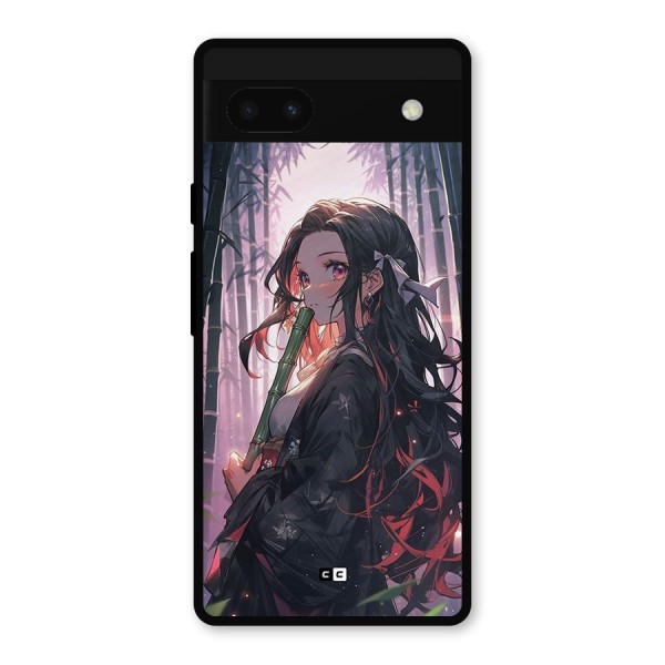 Cute Nezuko Metal Back Case for Google Pixel 6a