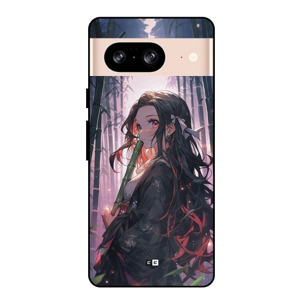 Cute Nezuko Metal Back Case for Google Pixel 8