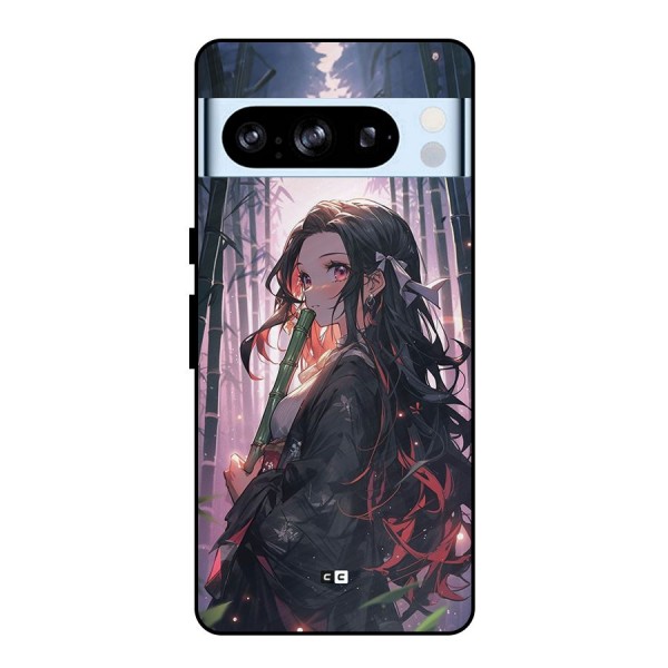 Cute Nezuko Metal Back Case for Google Pixel 8 Pro