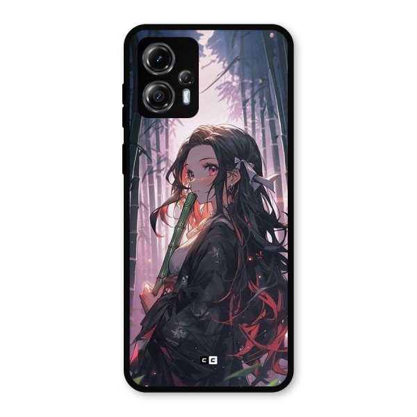 Cute Nezuko Metal Back Case for Moto G13