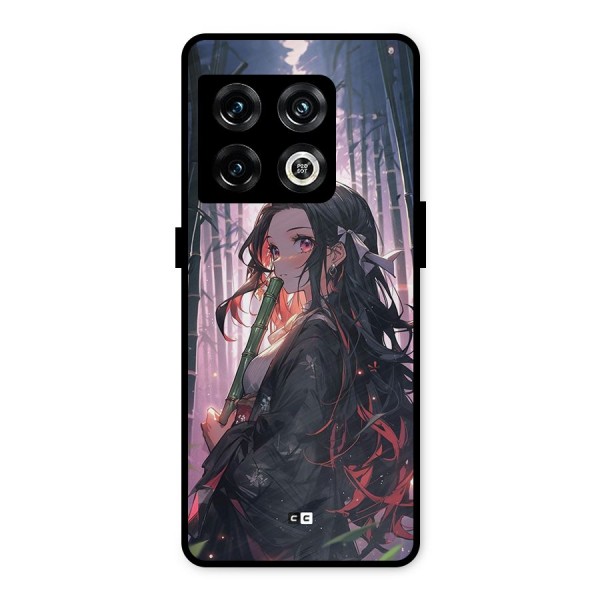 Cute Nezuko Metal Back Case for OnePlus 10 Pro 5G