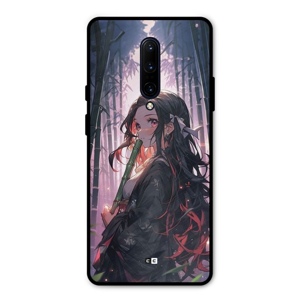 Cute Nezuko Metal Back Case for OnePlus 7 Pro