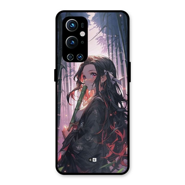 Cute Nezuko Metal Back Case for OnePlus 9 Pro