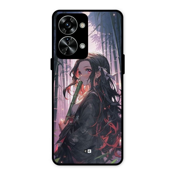 Cute Nezuko Metal Back Case for OnePlus Nord 2T