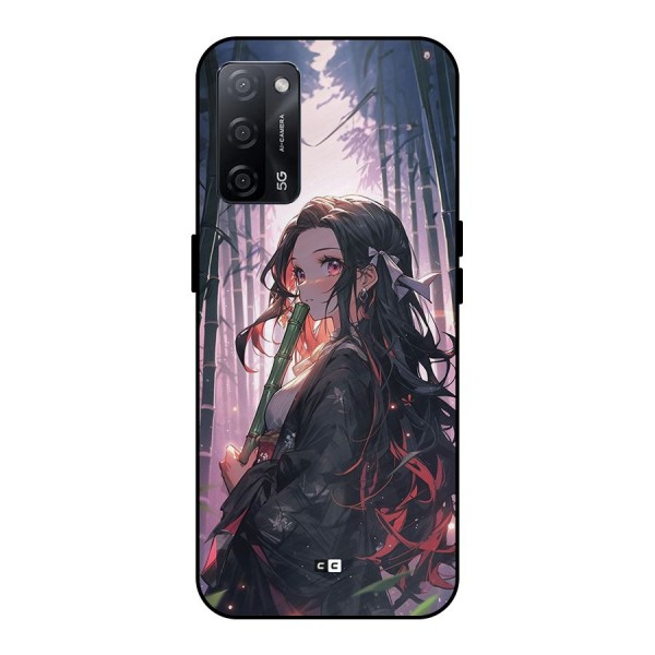 Cute Nezuko Metal Back Case for Oppo A53s 5G