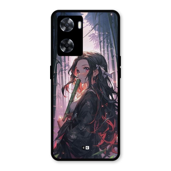 Cute Nezuko Metal Back Case for Oppo A77