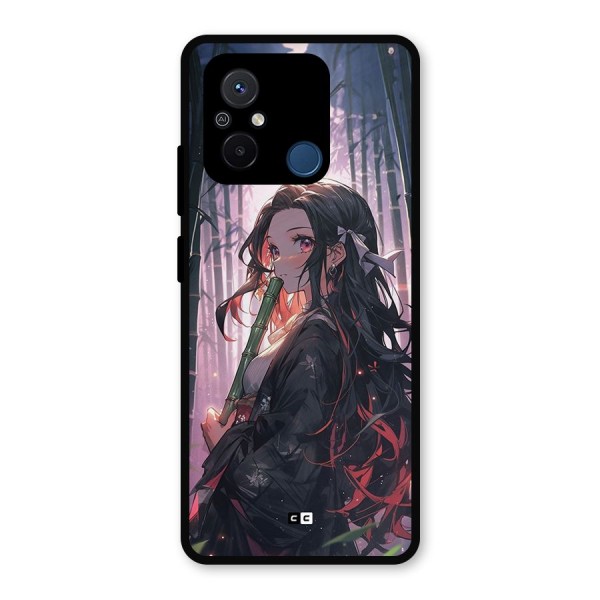 Cute Nezuko Metal Back Case for Poco C55