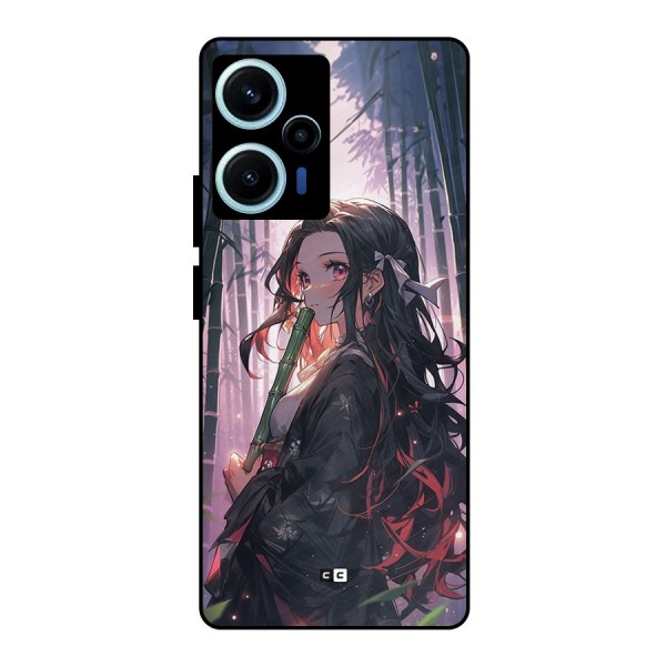 Cute Nezuko Metal Back Case for Poco F5