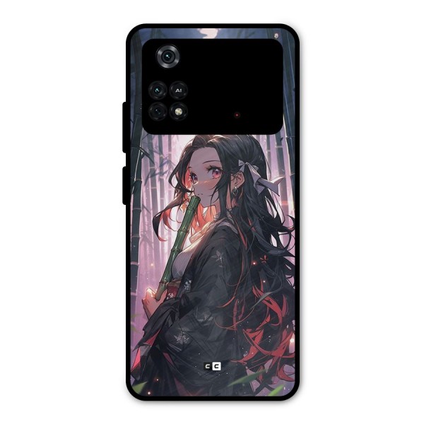 Cute Nezuko Metal Back Case for Poco M4 Pro 4G