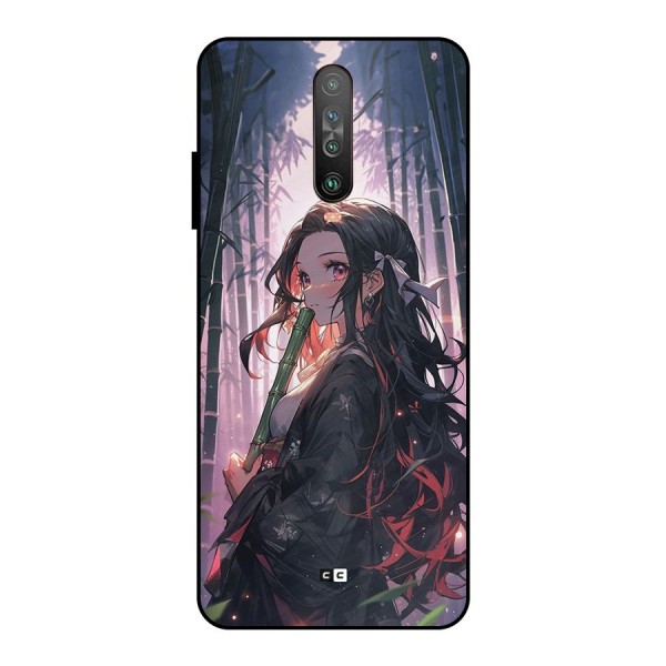 Cute Nezuko Metal Back Case for Poco X2