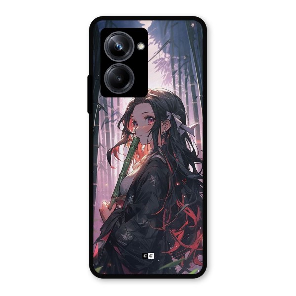 Cute Nezuko Metal Back Case for Realme 10 Pro