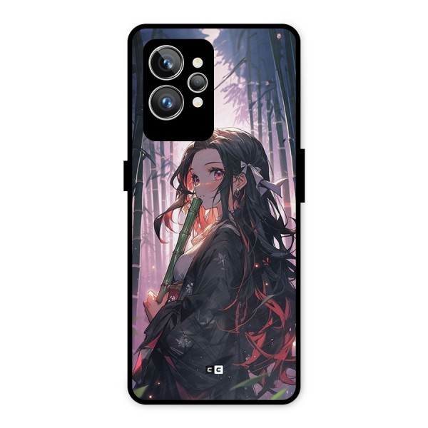 Cute Nezuko Metal Back Case for Realme GT2 Pro