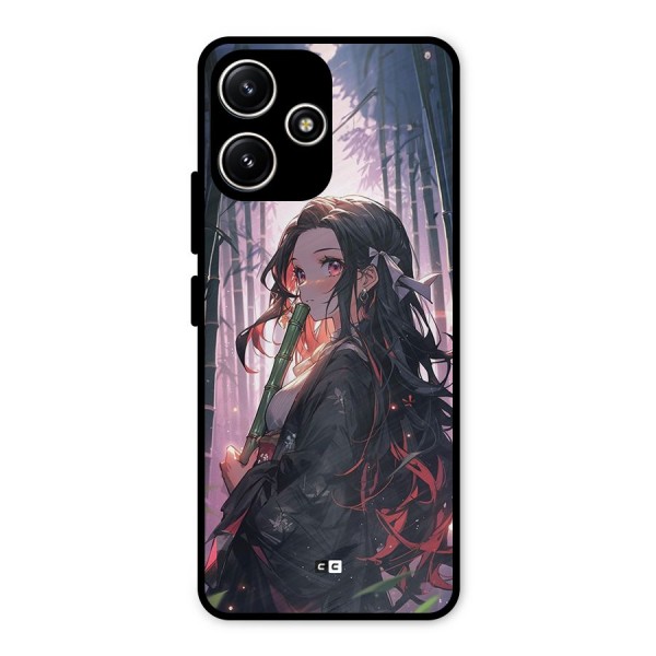 Cute Nezuko Metal Back Case for Redmi 12 5G