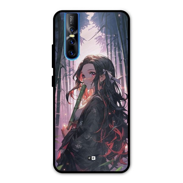 Cute Nezuko Metal Back Case for Vivo V15 Pro