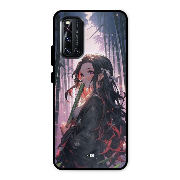 Cute Nezuko Metal Back Case for Vivo V19