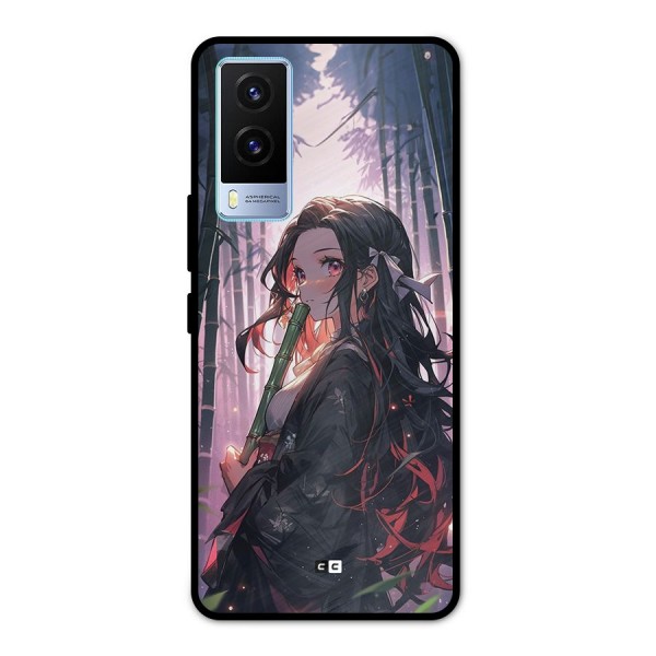 Cute Nezuko Metal Back Case for Vivo V21e 5G