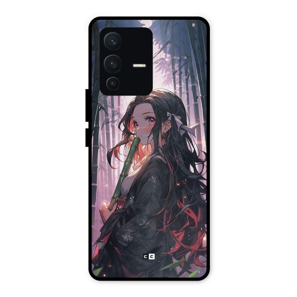 Cute Nezuko Metal Back Case for Vivo V23 5G