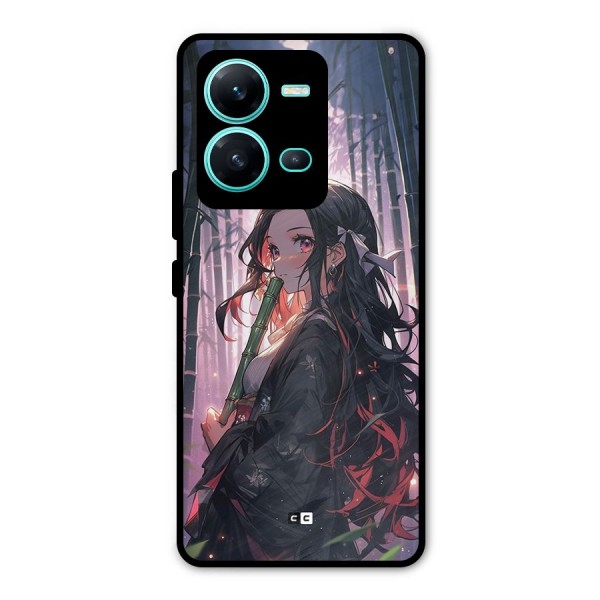 Cute Nezuko Metal Back Case for Vivo V25