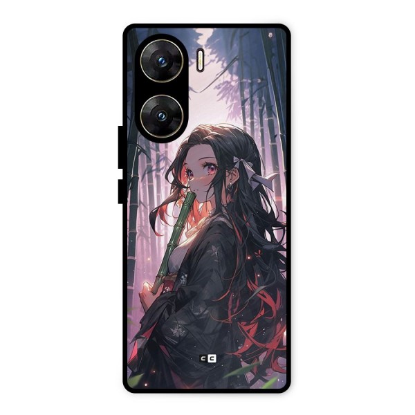 Cute Nezuko Metal Back Case for Vivo V29e