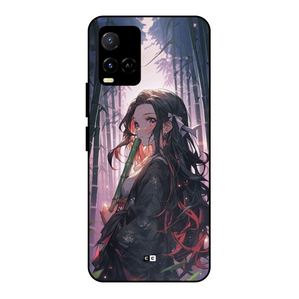 Cute Nezuko Metal Back Case for Vivo Y21