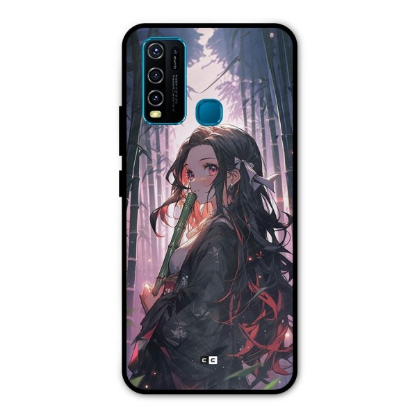 Cute Nezuko Metal Back Case for Vivo Y30