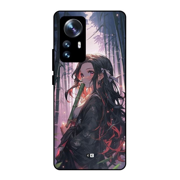 Cute Nezuko Metal Back Case for Xiaomi 12 Pro