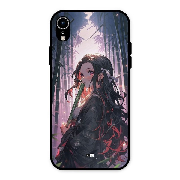 Cute Nezuko Metal Back Case for iPhone XR