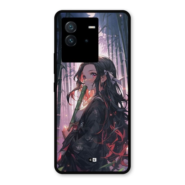 Cute Nezuko Metal Back Case for iQOO Neo 6 5G