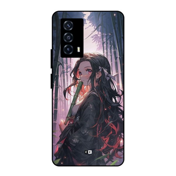 Cute Nezuko Metal Back Case for iQOO Z5