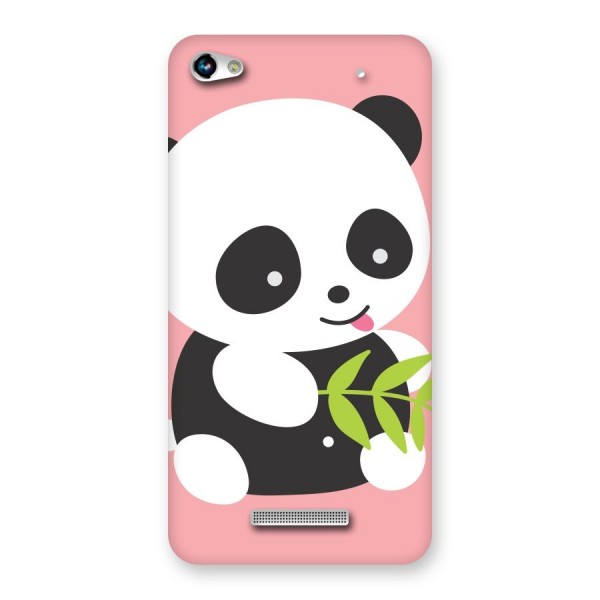 Cute Panda Pink Back Case for Micromax Hue 2