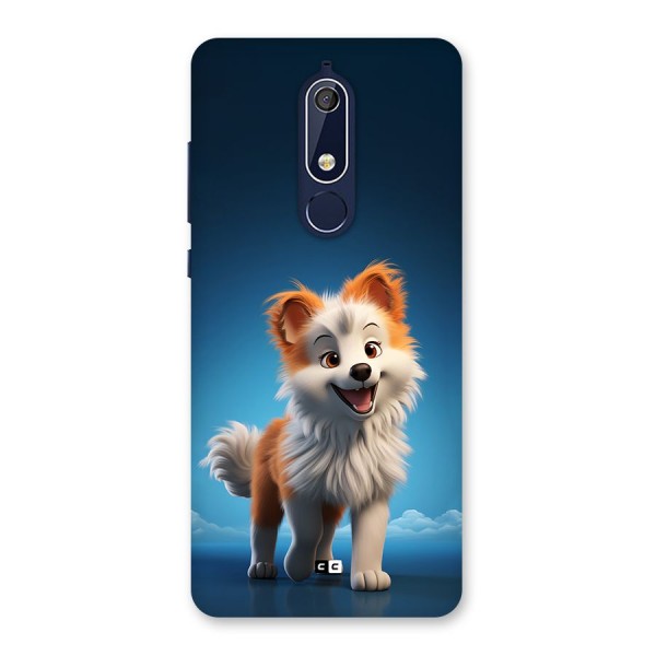 Cute Puppy Walking Back Case for Nokia 5.1