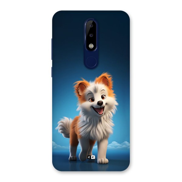 Cute Puppy Walking Back Case for Nokia 5.1 Plus