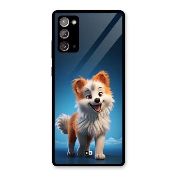 Cute Puppy Walking Glass Back Case for Galaxy Note 20