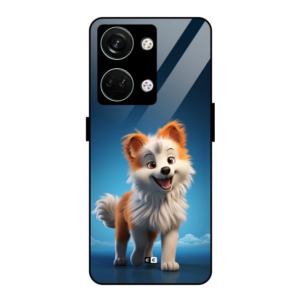 Cute Puppy Walking Glass Back Case for Oneplus Nord 3