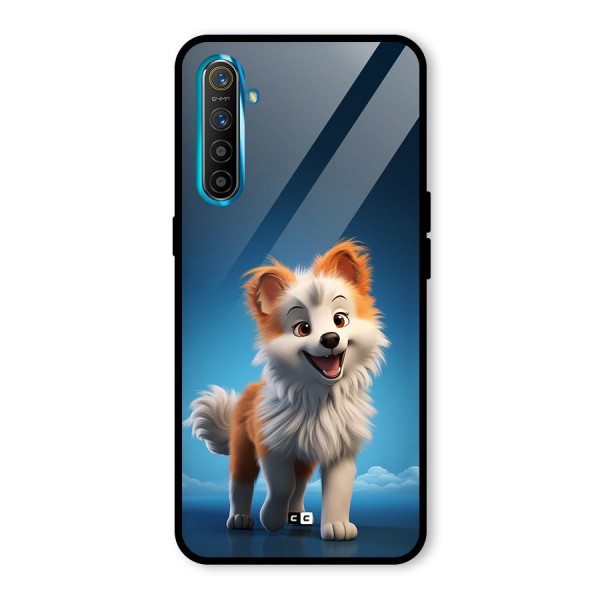 Cute Puppy Walking Glass Back Case for Realme X2