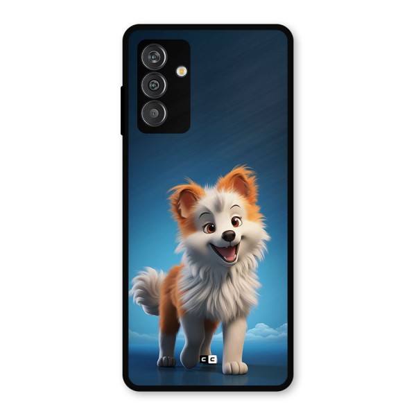 Cute Puppy Walking Metal Back Case for Galaxy M13